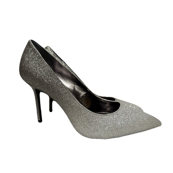 NEW Katy Perry Womens Size 8 The Sissy Silver Ombré Glitter High Heel Pumps - Picture 1 of 8